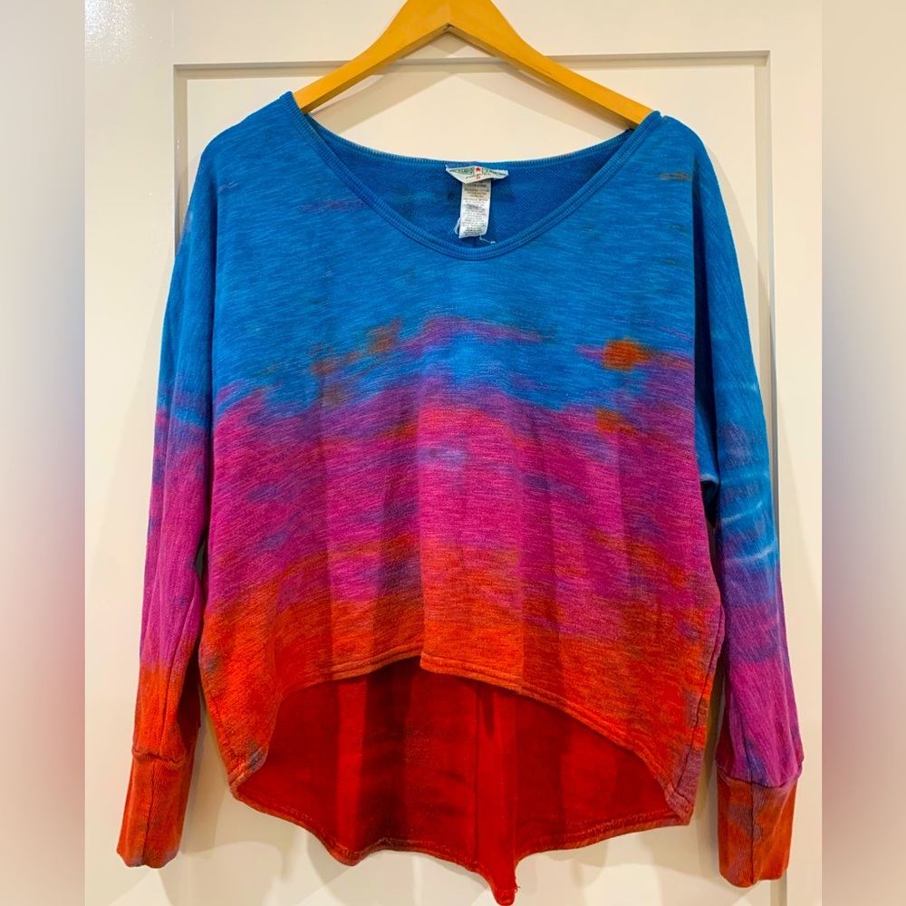 Hard Tail Tie Dye UNIQUE High low sweatshirt size S